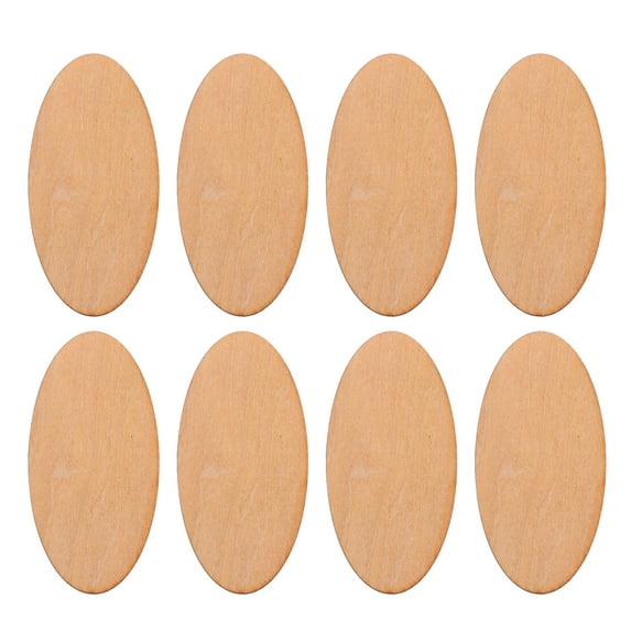 HONMEET 40Pcs Oval Wooden Pendants Smooth Edges Wood Craft Supplies for Home Ornaments and Decorations