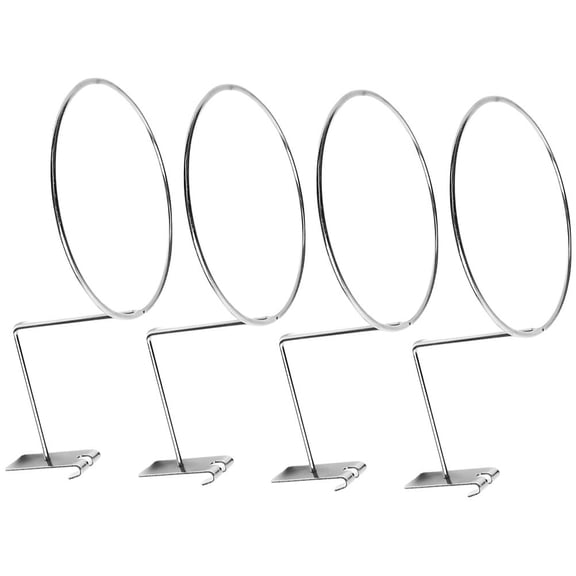 HONMEET Basketball Wall Stand Balls Display Rack Silver 4Pcs