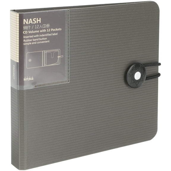 HONMEET Portable Cd Case PP Grey Dvd Storage Book with Large Capacity