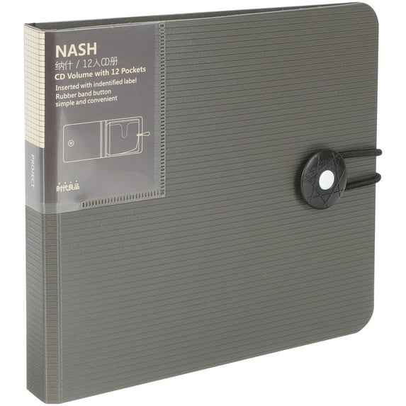 HONMEET Portable Cd Case PP Grey Dvd Storage Book with Large Capacity