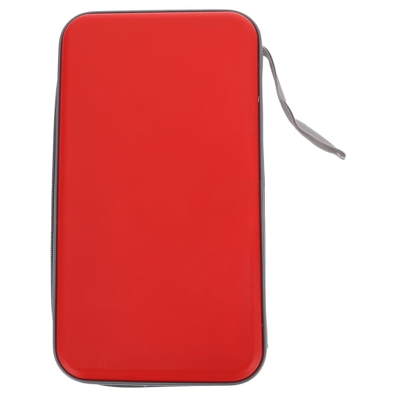 HONMEET Red Polyester CD Storage Case Large Capacity Disc Organizer 1Pack