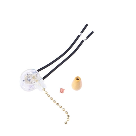 BASIOUS Ceiling Fan Light Replacement Pull Chain Switch with 3 Lighting Accessories, Wood Golden Finish