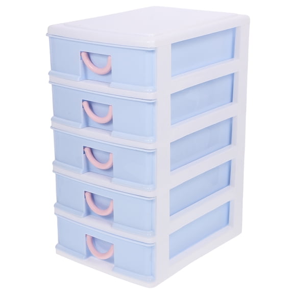 HONMEET Desktop Stationery Storage Box Sky-Blue 1Pack 9.4x6.9x5.1in