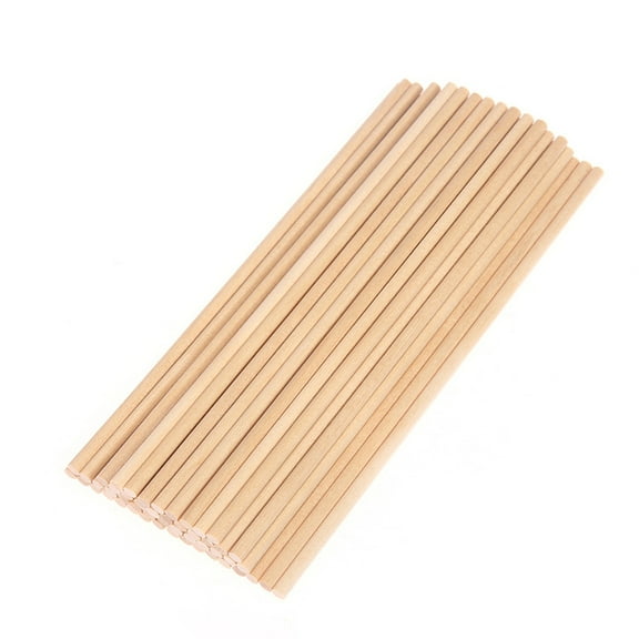 HONMEET 100pcs Beige Craft Dowel Sticks for Hobby Projects, Woodworking, Model Building, and Arts & Crafts Supplies