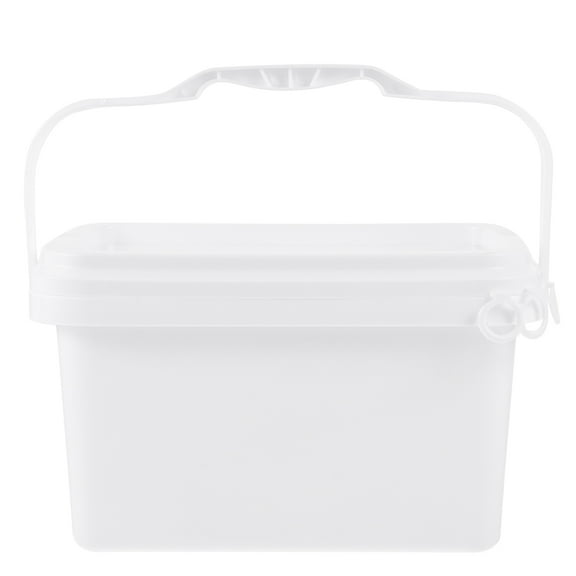 HONMEET Basiou Small Rectangular Bucket with Lid, Multipurpose Paint Container for Storage and Painting Supplies