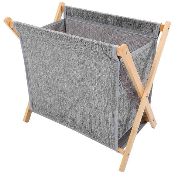 HONMEET Foldable Laundry Hamper with Imitation Linen Fabric, 15.7x14.9x11.8in Clothes Basket for Bathroom and Home Organization