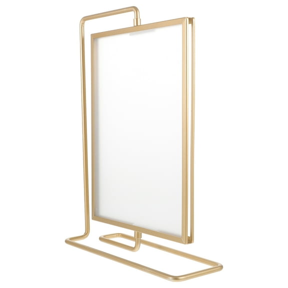 HONMEET Rotating Photo Frame Golden Acrylic 360 Degree Double Sided for Home Decor