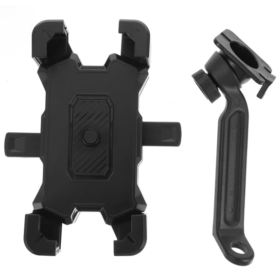 HONMEET Motorcycle Phone Mount ABS PC Black, Secure Bike Handlebar Holder for Cycling, Fits Phones up to 5.3x4.9in, 1 Pack