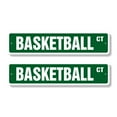 thumbnail image 1 of BASKETBALL Classic Street Sign (2 Pack) signs hoop net coach team Road Sign | 4" X 18" Plastic Address Sign, 1 of 5