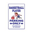thumbnail image 1 of BASKETBALL PLAYER Aluminum Sign parking fan hoops team sport coach basket | Indoor/Outdoor | 10" Tall, 1 of 4