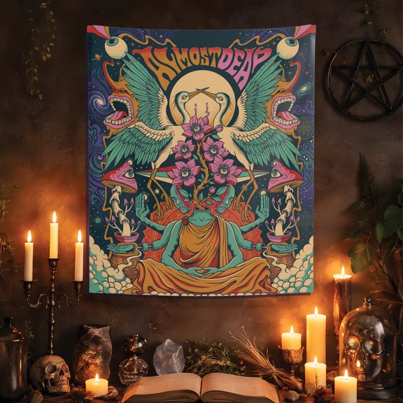 BASNITU Wall Tapestry, Psychedelic Meditation Trippy Design, Room Decor