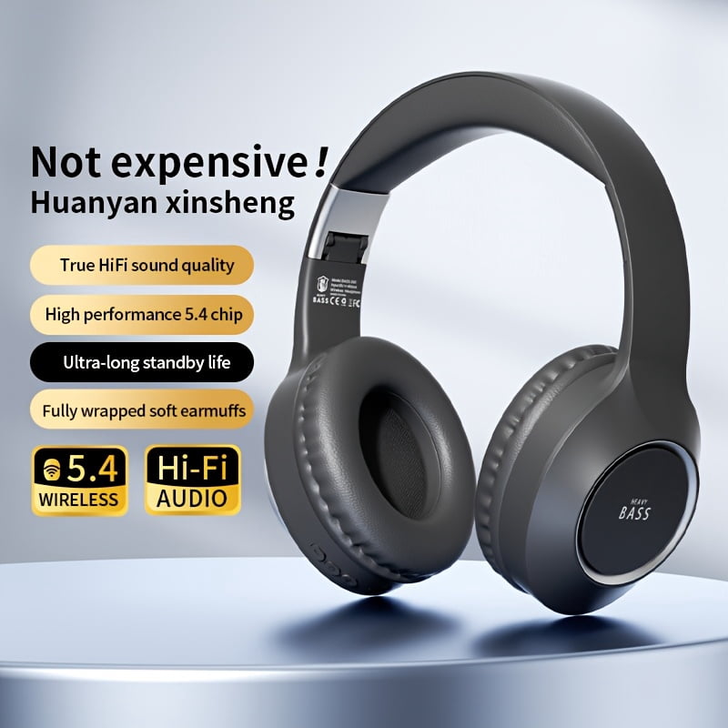 BASS-300 Wireless Headphones, True HiFi Sound, 40mm Dual Driver, BT 5.4 ...