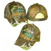 BASS FISHING FISHERMAN KEEP YOUR MOUTH SHUT BASEBALL CAP MESH BACK  CAMO