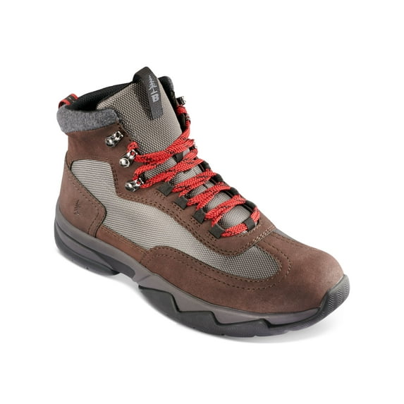 BASS Mens Brown Breathable Removable Insole Water Resistant Field Alpine 2 Round Toe Wedge Lace-Up Hiking Boots 8 M
