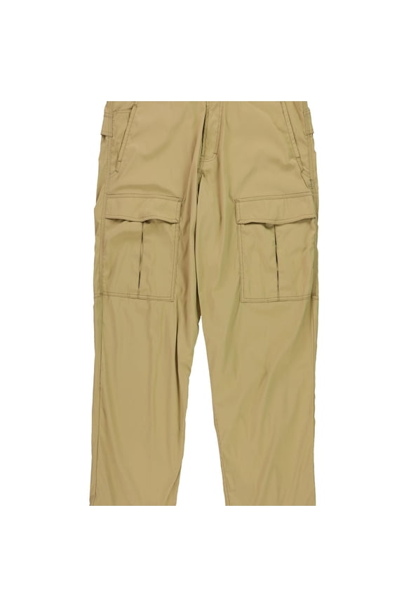 Mens Solid Casual Trouser Pants, Beige, 32W x 32L