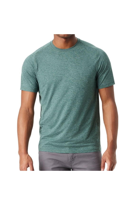 Mens Quick-Dry Performance Basic T-Shirt, Green, XX-Large