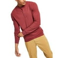 thumbnail image 1 of BASS OUTDOOR Mens Waffle Knit Long Sleeve Button Down Shirt Oxblood Red Small, 1 of 2