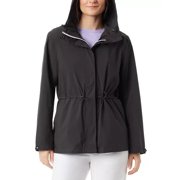 BASS OUTDOOR Spring Hooded Anorak Jacket Women's L Black Beauty Zip Closure