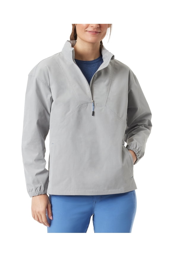 Women's Ripstop Stow-able Half-Zip Jacket - ULTIMATE GRAY - XLUS