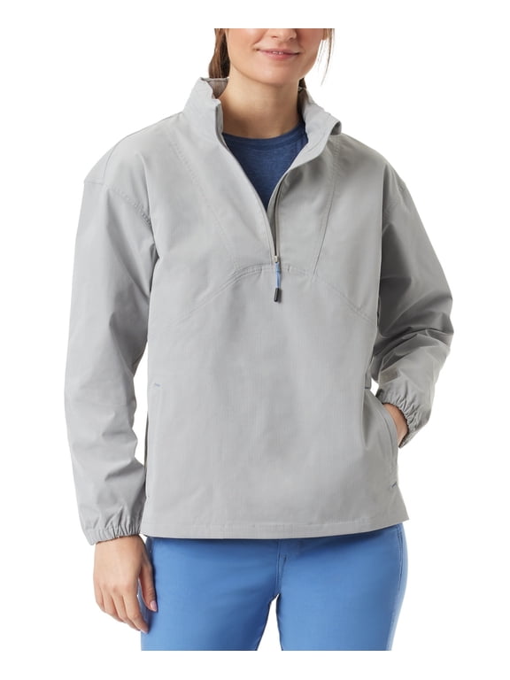 Women's Ripstop Stow-able Half-Zip Jacket - ULTIMATE GRAY - XLUS