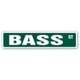 thumbnail image 1 of BASS Street Sign fish fishing boat hook funny | Indoor/Outdoor |  24" Wide, 1 of 5