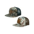 thumbnail image 1 of BASSDASH 2 Pack Flat Brim Trucker Cap Adjustable Snapback Hat Mesh Back For Men Women Fishing Hunting, 1 of 5
