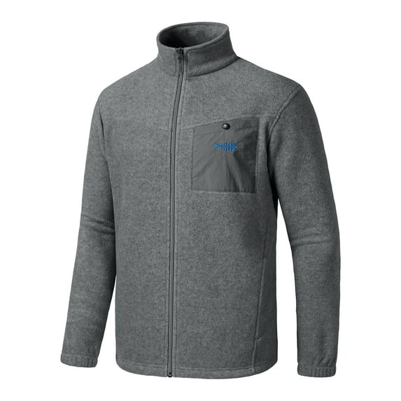 BASSDASH AllDay Men’s Full Zip Fleece Jacket Soft Breathable Mid-Weight Polar Fleece Winter Coat with Pockets