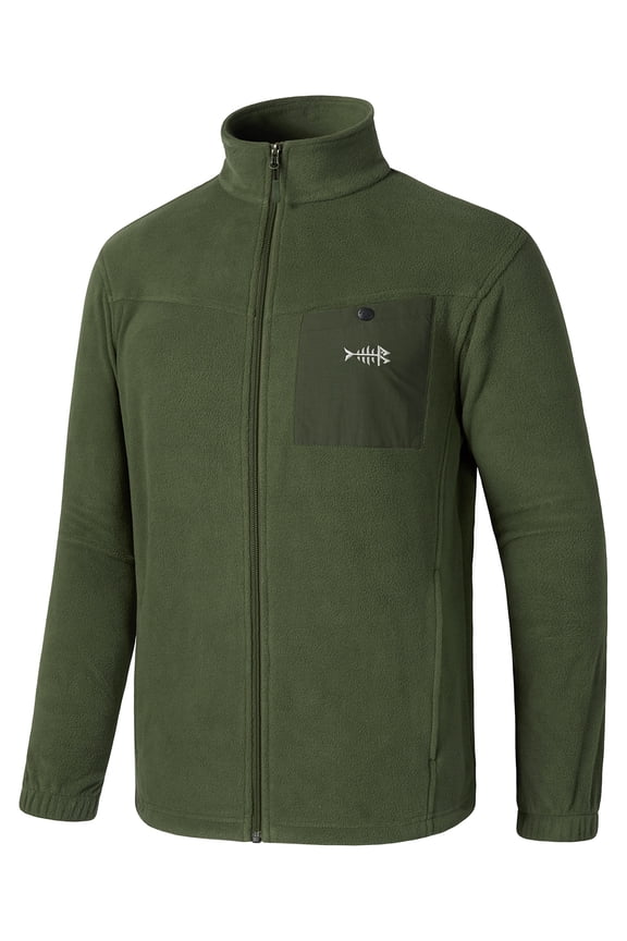 AllDay Men’s Full Zip Fleece Jacket Soft Breathable Mid-Weight Polar Fleece Winter Coat with Pockets