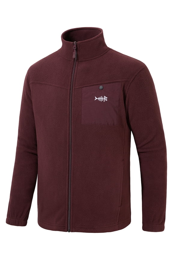 AllDay Men’s Full Zip Fleece Jacket Soft Breathable Mid-Weight Polar Fleece Winter Coat with Pockets