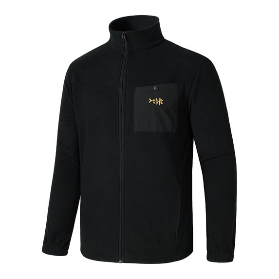 BASSDASH AllDay Men’s Full Zip Fleece Jacket Soft Breathable Mid-Weight Polar Fleece Winter Coat with Pockets