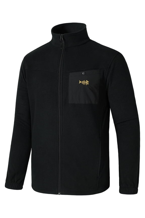 AllDay Men’s Full Zip Fleece Jacket Soft Breathable Mid-Weight Polar Fleece Winter Coat with Pockets