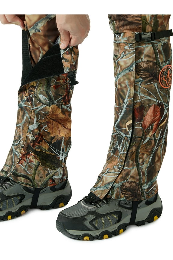 Camo Waterproof Hunting Leg Gaiters with Replaceable Insteps Lightweight Breathable Boot Gaiter for Hiking Trekking Fishing