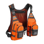 BASSDASH FV08 Ultra Lightweight Fly Fishing Vest for Men and Women Portable Chest Pack One Size Fits Most