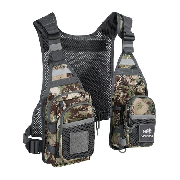 Bassdash FV08 Ultra Lightweight Fishing Vest, One Size, Multicolor