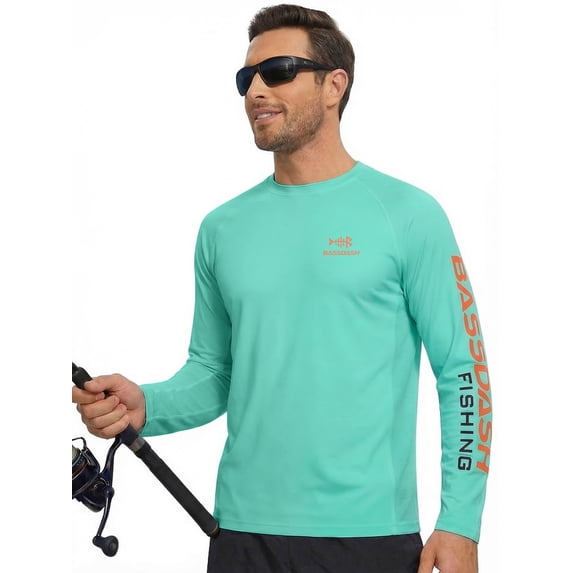 Bassdash Fishing T Shirts for Men UV Sun Protection UPF 50+ Long Sleeve Tee T-Shirt