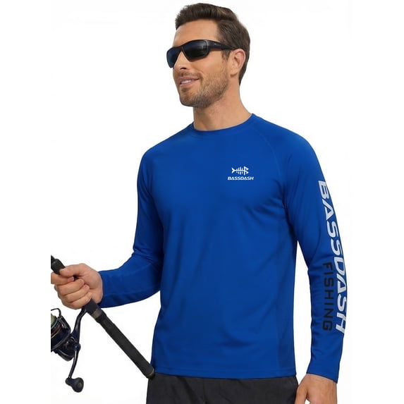 Bassdash Fishing T Shirts for Men UV Sun Protection UPF 50+ Long Sleeve Tee T-Shirt