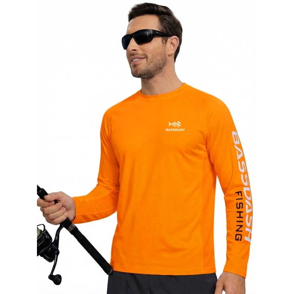 Bassdash Fishing T Shirts for Men UV Sun Protection UPF 50+ Long Sleeve Tee T-Shirt