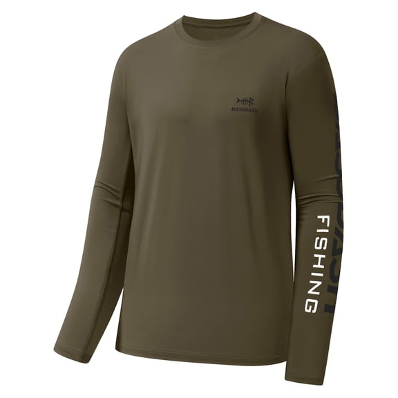 Bassdash Fishing T Shirts for Men UV Sun Protection UPF 50+ Long Sleeve Tee T-Shirt