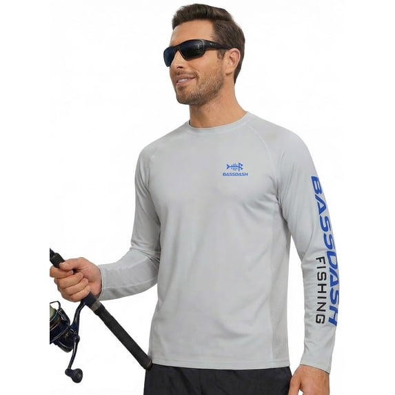 Bassdash Fishing T Shirts for Men UV Sun Protection UPF 50+ Long Sleeve Tee T-Shirt