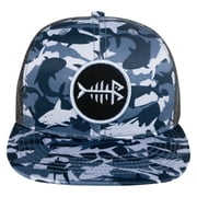 BASSDASH Flat Brim Trucker Cap Adjustable Snapback Hat Mesh Back For Men Women