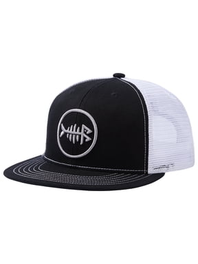 Flat Brim Trucker Cap Adjustable Snapback Hat Mesh Back For Men Women