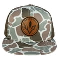 thumbnail image 1 of BASSDASH Flat Brim Trucker Cap Adjustable Snapback Hat Mesh Back For Men Women, 1 of 9