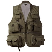 BASSDASH Fly Fishing Vest Multi Pocket Outdoor Photography Vest Breathable Mesh Back Jacket