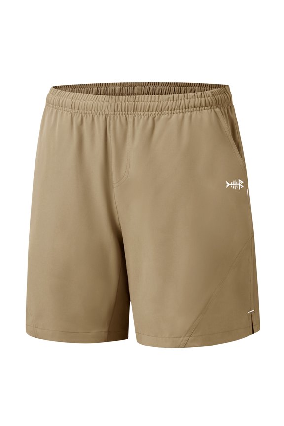 Men’s 7” Fishing Shorts UPF 50+ Lightweight Water Resistant Quick Dry for Hiking with Zipper Pocket FP06M