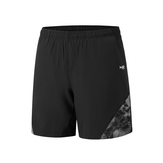 BASSDASH Men’s 7” Fishing Shorts UPF 50+ Lightweight Water Resistant Quick Dry for Hiking with Zipper Pocket FP06M