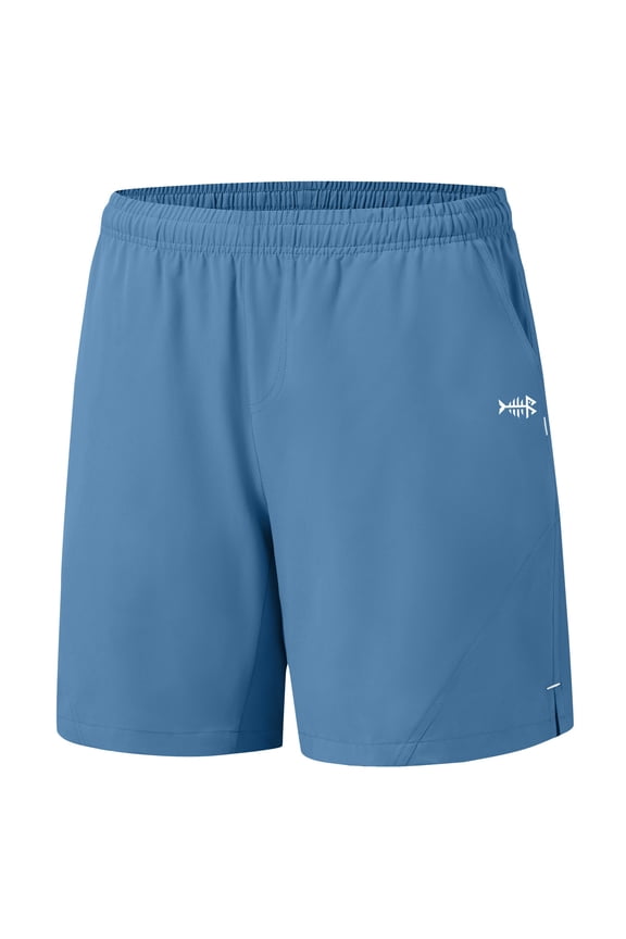 Men’s 7” Fishing Shorts UPF 50+ Lightweight Water Resistant Quick Dry for Hiking with Zipper Pocket FP06M