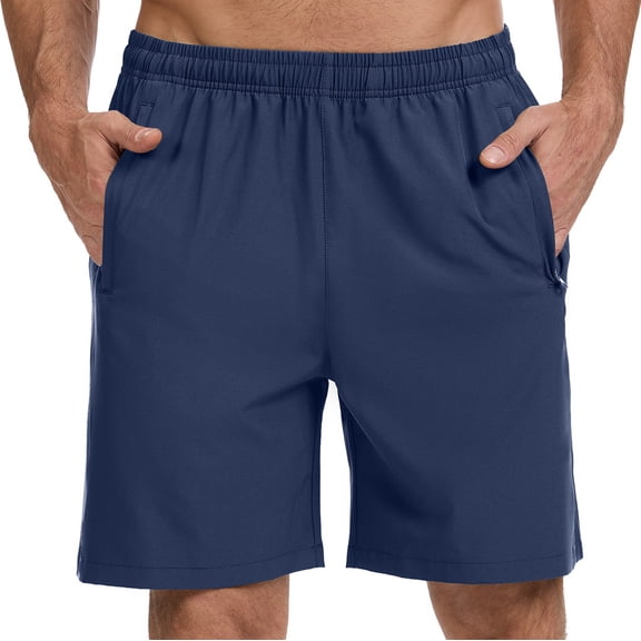 BASSDASH Men's 7" Inseam Hiking Fishing Shorts UPF 50 with 3 Zipper Pockets Lightweight Water Resistant Quick Dry Outdoor FP12M