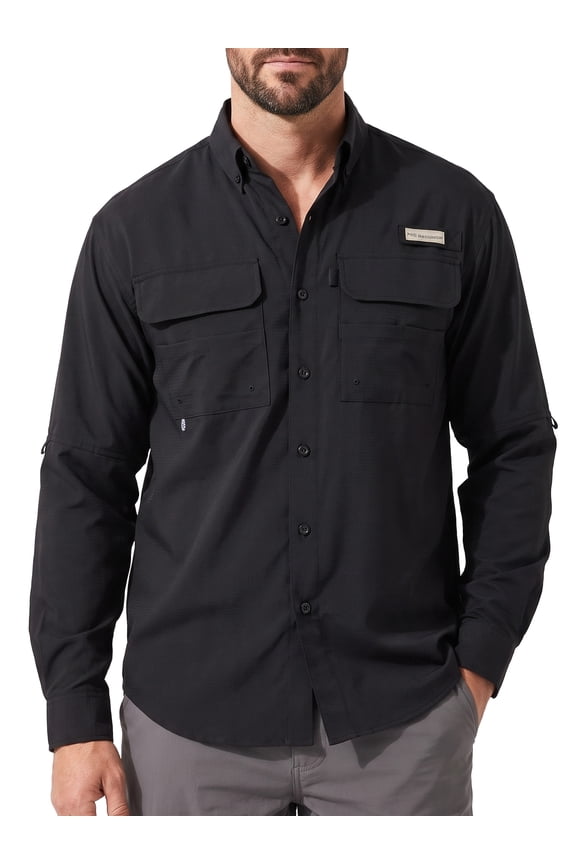 Men's Performance Fishing Shirt Button Down Long Sleeve UPF 50 Quick Dry FS21M