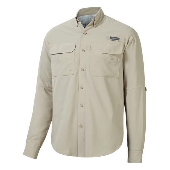 BASSDASH Men's Performance Fishing Shirt Button Down Long Sleeve UPF 50 Quick Dry FS21M