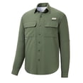 thumbnail image 1 of BASSDASH Men's Performance Fishing Shirt Button Down Long Sleeve UPF 50 Quick Dry FS21M, 1 of 2